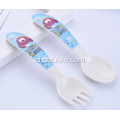 Set Sendok Garpu Plastik Warna-warni Kiddy